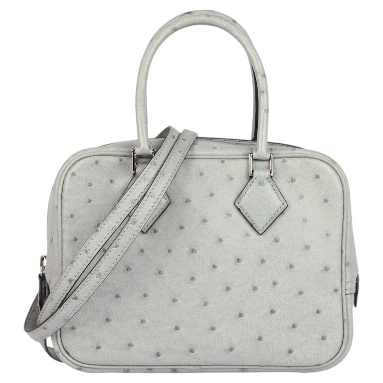 Hermès Bleu Glacier Ostrich Leather Mini Plume II