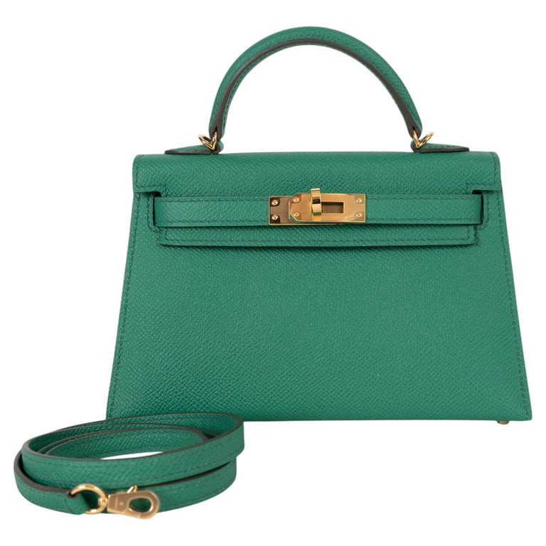 HERMES Vertigo Epsom leather MINI KELLY SELLIER Bag Ghw