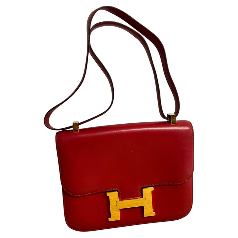 Vintage Hermès Constance 23 Rouge H Box Calf Leather