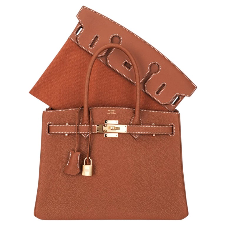 Hermès Birkin 30 3 in 1 in Gold Togo Leather with Gold hardware.