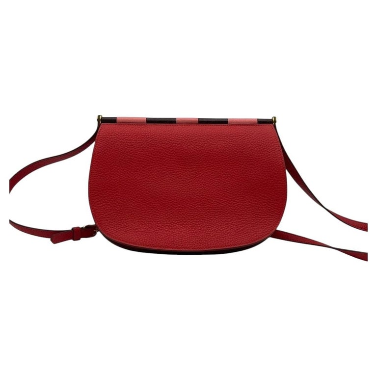 Hermès Saut Bag Clemence 25 shoulder bag Red leather Stamp D 2019