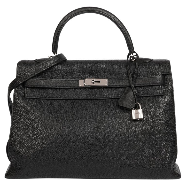 Hermès Black Togo Leather Vintage Kelly 35cm Sellier