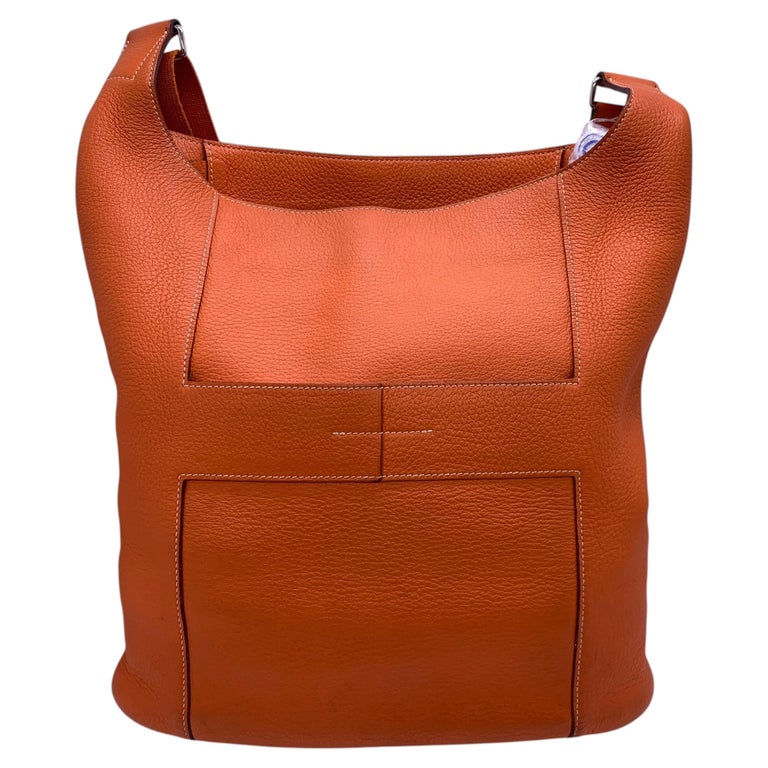 Hermes Good News GM Bag Leather Orange Shoulder Bag Frame Stamp O 2011