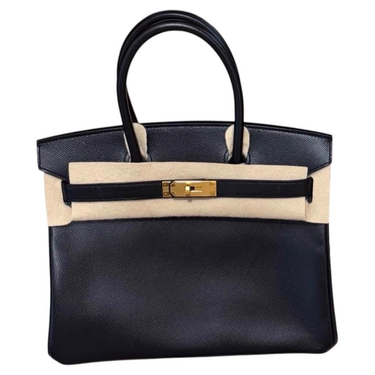 Hermes Birkin 30 Epsom Black Bag