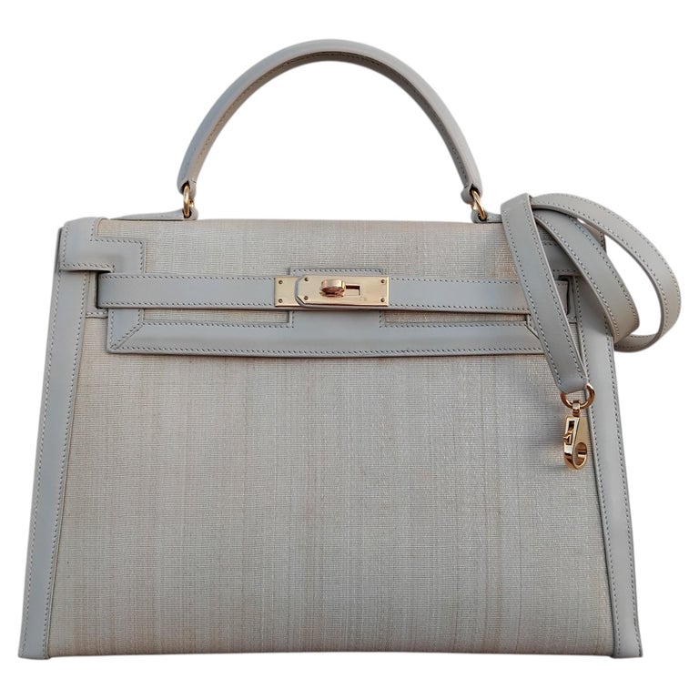 Hermès Vintage Kelly Bag 32 cm Crinoline Horse Hair New GHW from SPA