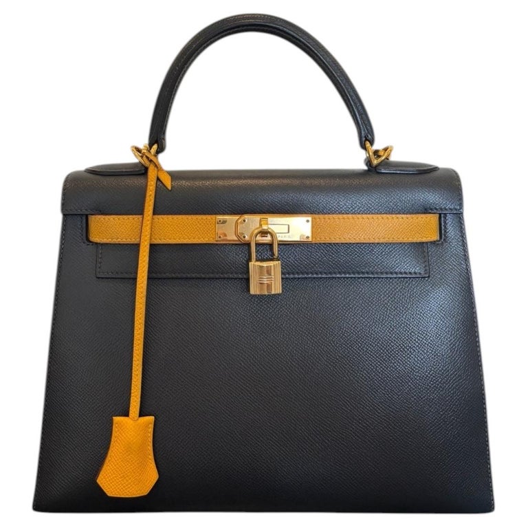 Sac Hermès Kelly 28 Bicolore Epsom Bandoulière