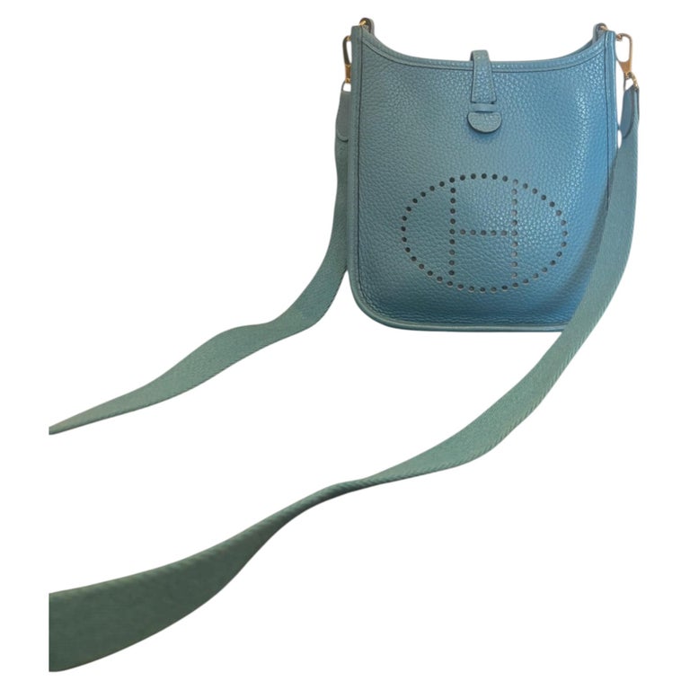 Sac Hermès Mini Evelyne Bleu Jean