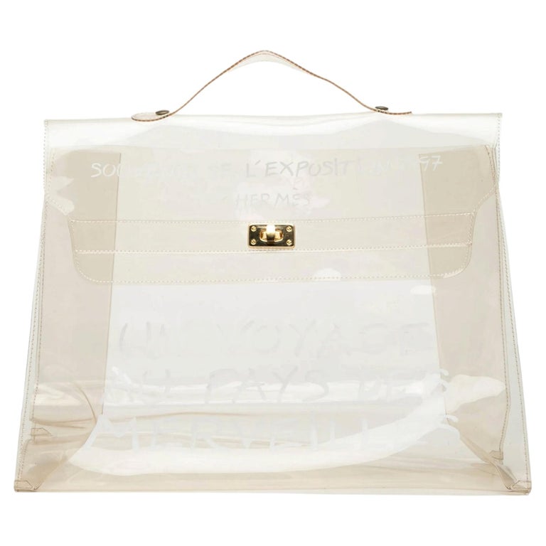 Hermes 1997 Vinyl Souvenir De L Exposition Jelly Kelly Bag