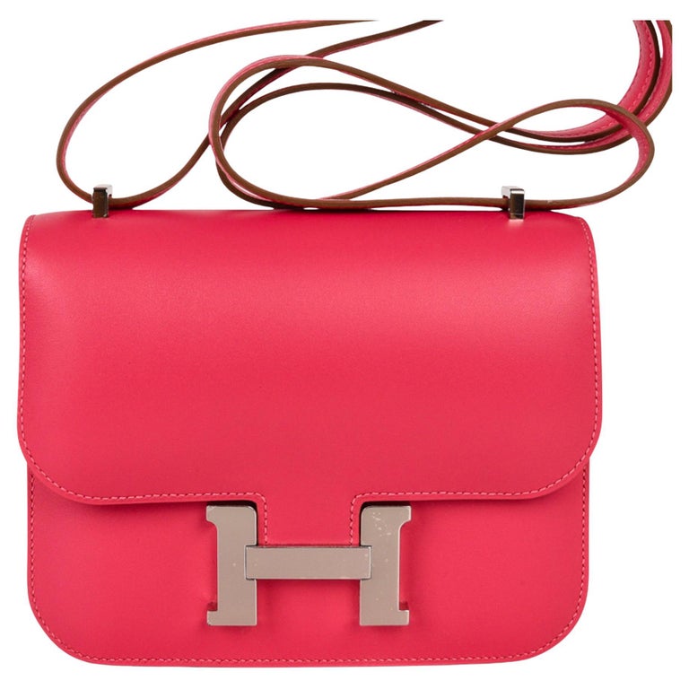 Hermes Constance 18 Bag Rose Lipstick Pink Mini Veau Tadelakt Leather