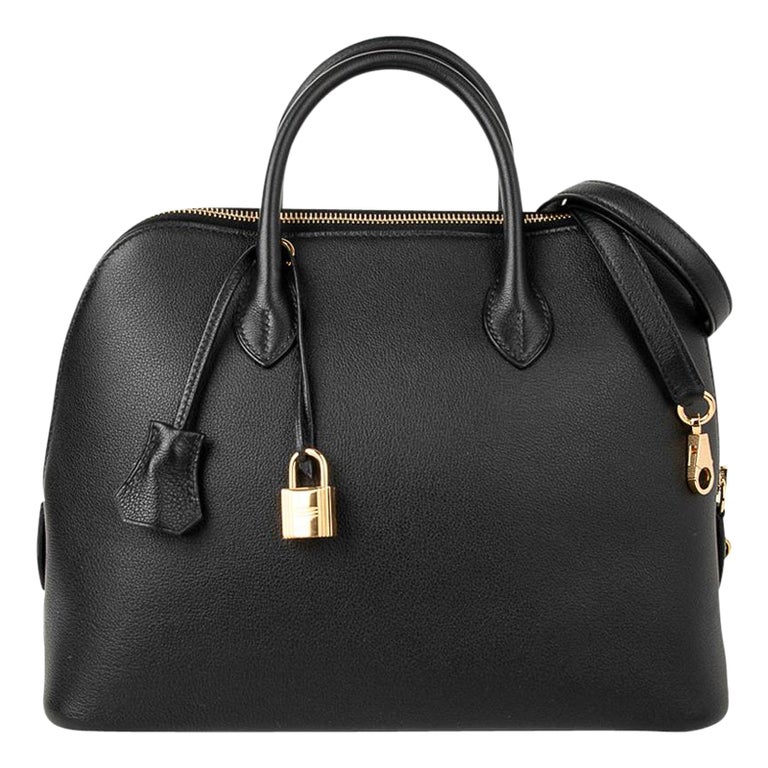Hermes Bolide 1923 Bag Black Taurillon Novillo Leather Gold Hardware