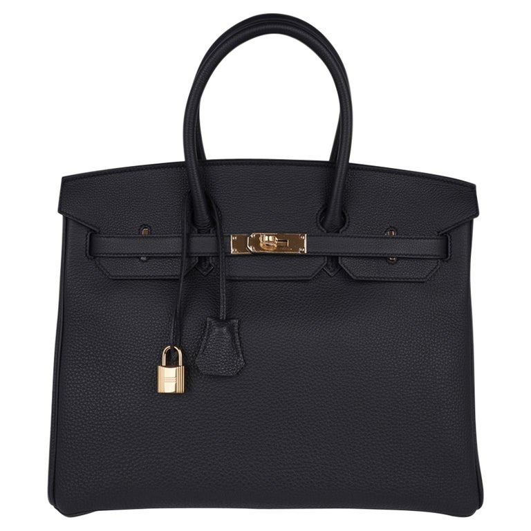 Hermes Birkin 35 Plomb Limited Edition Bag Togo Gold Hardware