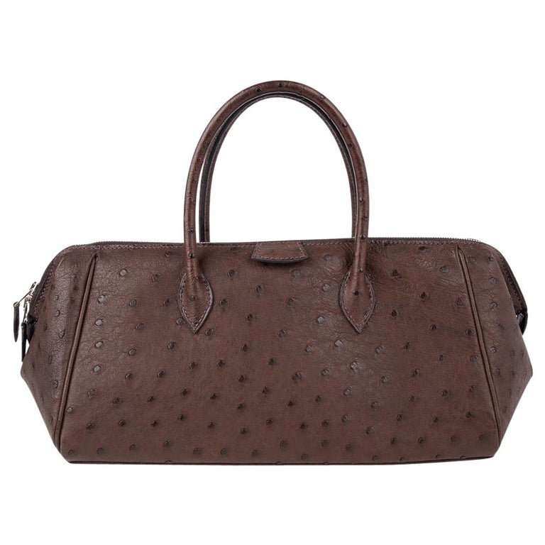 Hermes Bombay 27 Limited Edition Bag Marron Fonce Ostrich