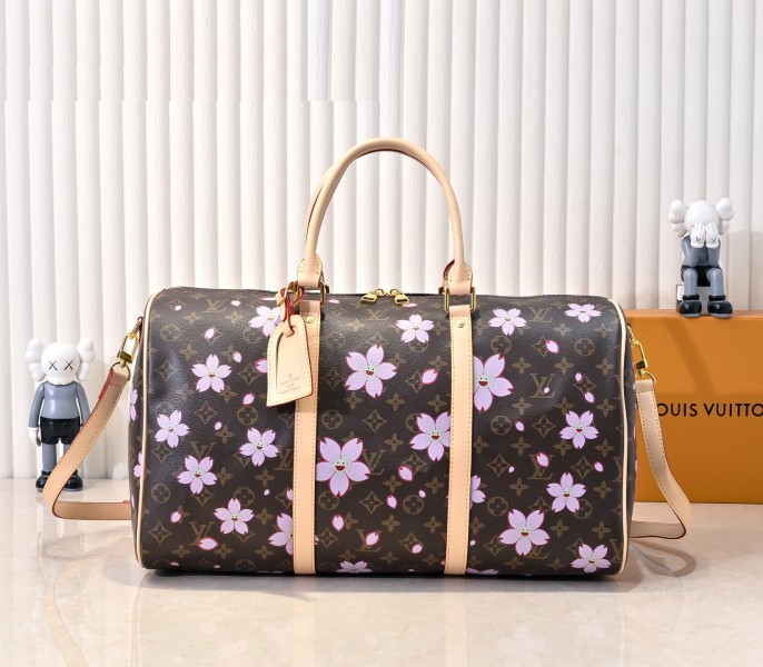 Louis Vuitton Reissue X TM Monogram Canvas Keepall 45 With Sakura