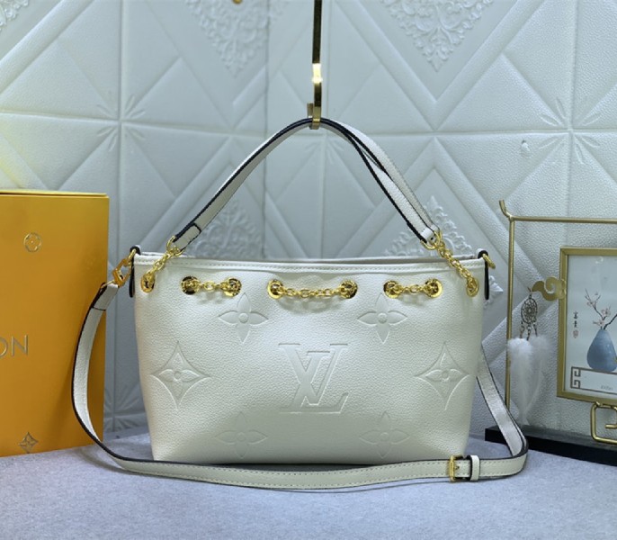 Louis Vuitton Reissue Monogram Empreinte Leather Bundle In Cream
