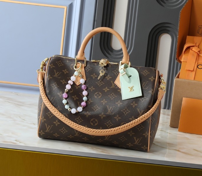 Louis Vuitton Reissue Louis Vuitton Monogram Canvas Soft Speedy 30 Boho With Braided Strap