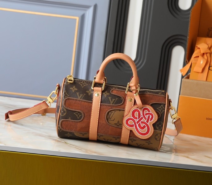 Louis Vuitton Reissue Louis Vuitton Monogram Landscape Canvas Keepall Bandouliere 25 In Brown M15428