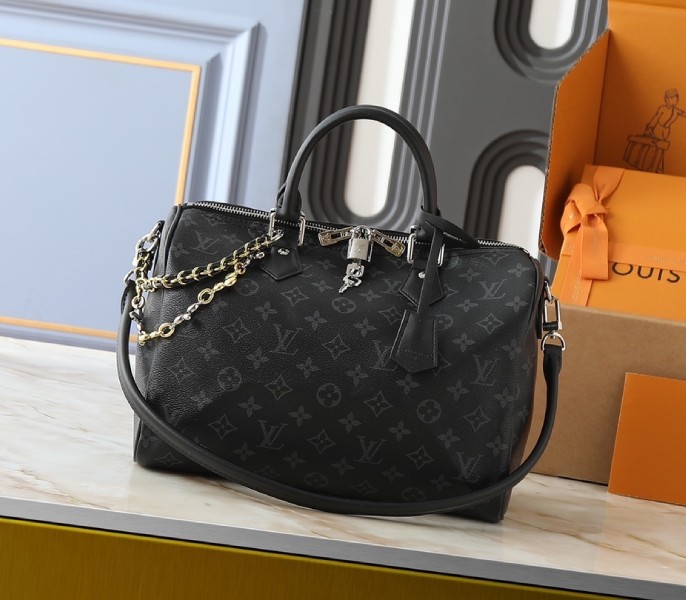 Louis Vuitton Reissue LV Ski Monogram Eclipse Speedy Soft 30