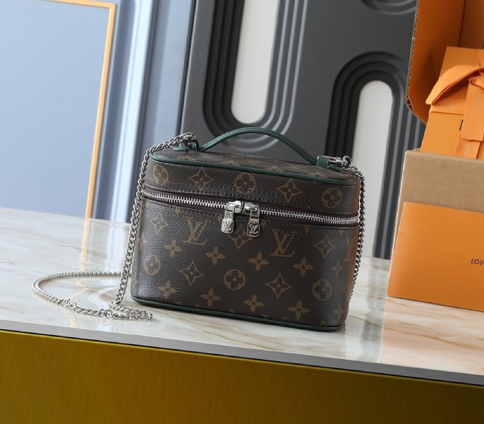 Louis Vuitton Reissue LV Monogram Macassar Nice Mini In Borneo Green