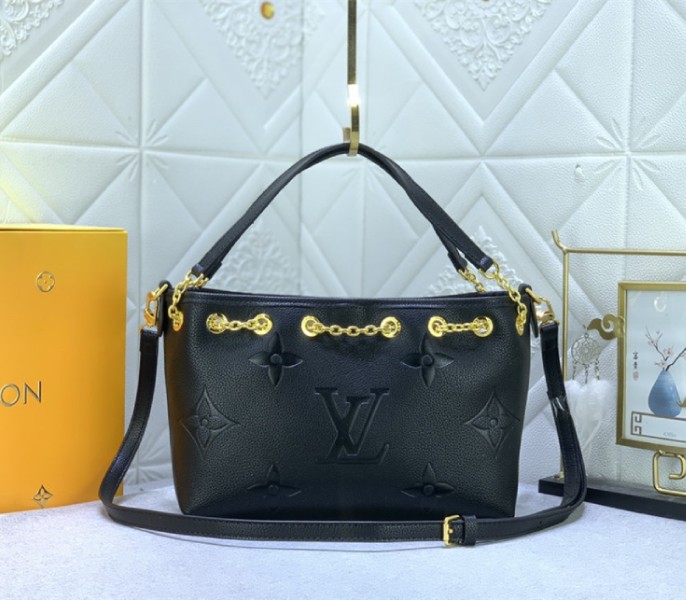 Louis Vuitton Reissue Monogram Empreinte Leather Bundle In Black