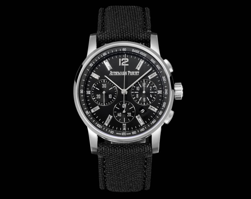 APF Audemars Piguet CODE 11.59 26393 Top Replica Black Dial Mechanical Leather Strap Chronograph Watch