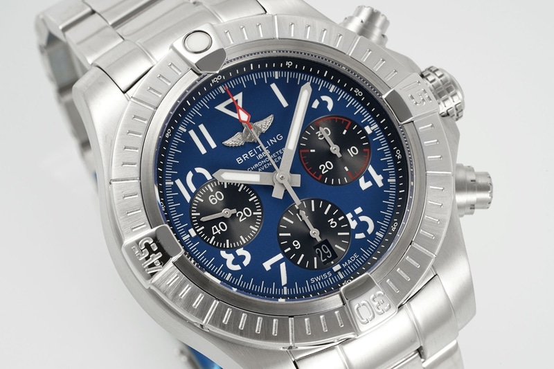 BLS factory Breitling Avengers top-tier Collectwatch B01chronograph2024 latest blue dialsteel bracelet details