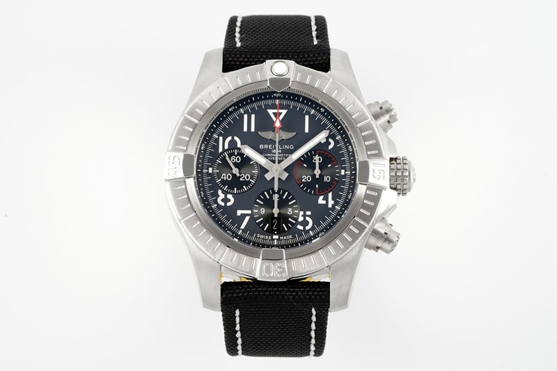 Breitling B01 AB01461 BLS Avengers 1:1 Super A Super Clone Black Dial Mechanical Chronograph Leather Watch