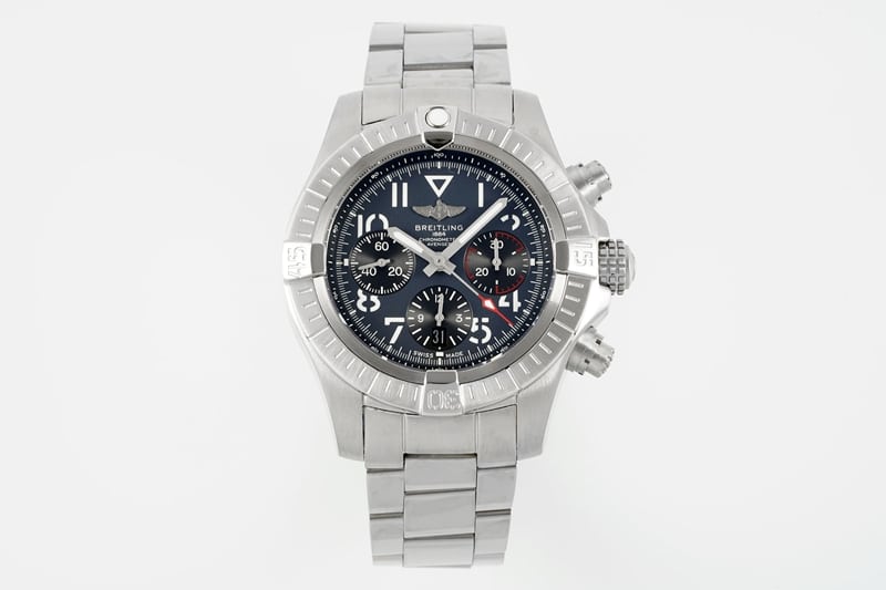 Breitling B01 AB01461 Avenger Top Replica Watch, Black Dial Mechanical Chronograph with Stainless Steel Belt Model