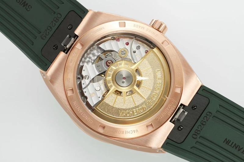 Vacheron Constantin viaja por todo el mundo réplica de reloj de primera calidad esfera verde 4520V correa de caucho 41mm oro rosa 6