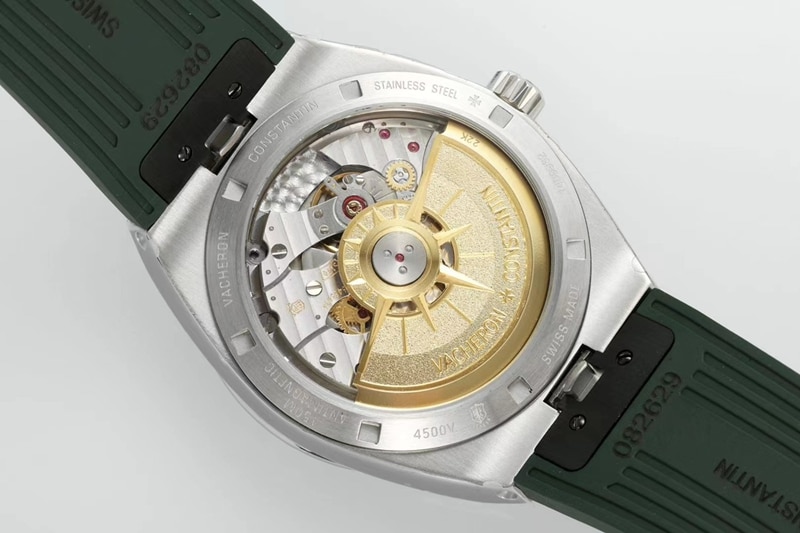 Vacheron Constantin réplica de reloj de primera calidad esfera verde 4520V correa de caucho 41mm acero blanco 6