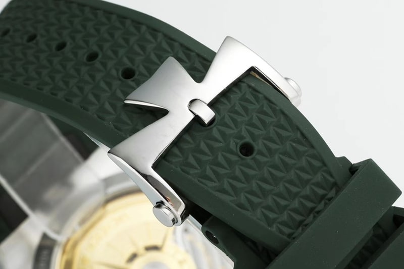 Vacheron Constantin réplica de reloj de primera calidad esfera verde 4520V correa de caucho 41mm acero blanco 7