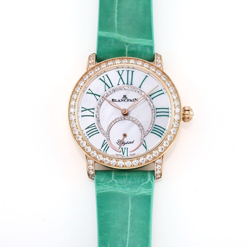 Blancpaintop-tier replicaladies' watch ball series 3661diamond multi-color 34.9mm fully automatic movement11