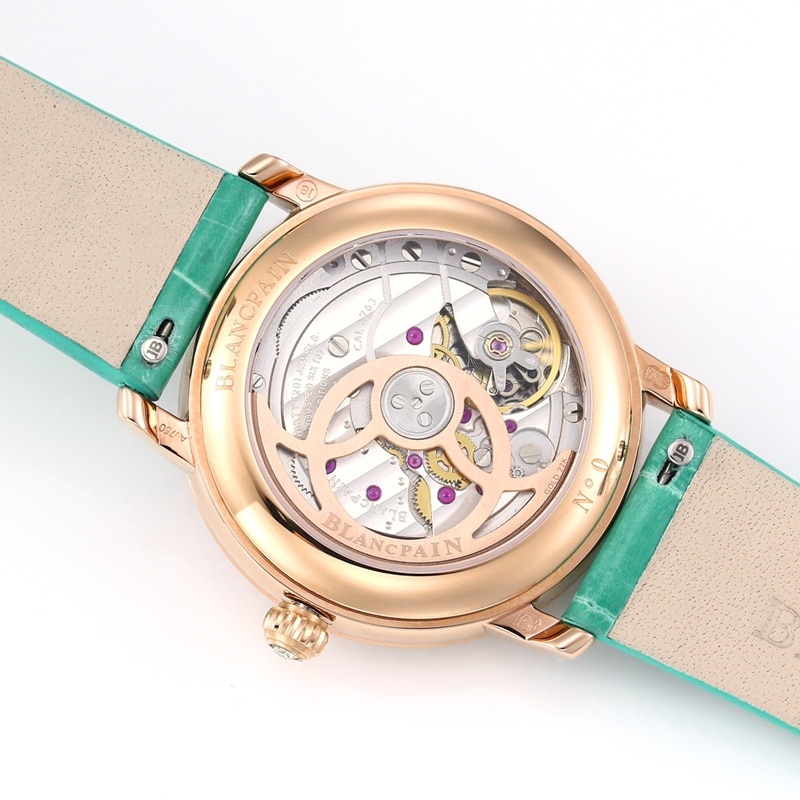 Blancpaintop-tier replicaladies' watch ball series 3661diamond multi-color 34.9mm fully automatic movement12