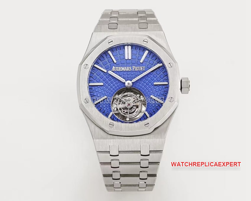 Audemars Piguet Royal Oak Top-Quality Replica Blue Evolutive Tapisserie Dial Tourbillon Mechanical Watch 26530PT