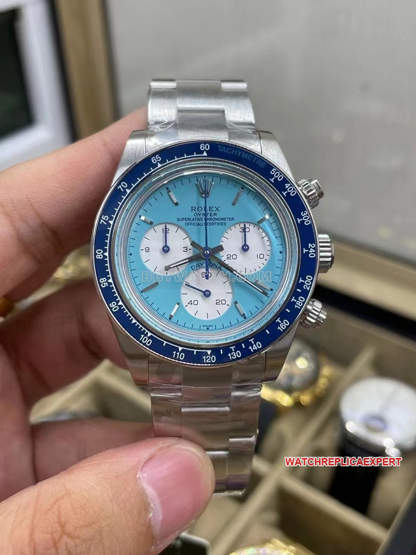 Rolex Daytona 1:1 Super A Fine Imitation Blue Dial Ceramic Bezel Custom Mechanical Watch Scona