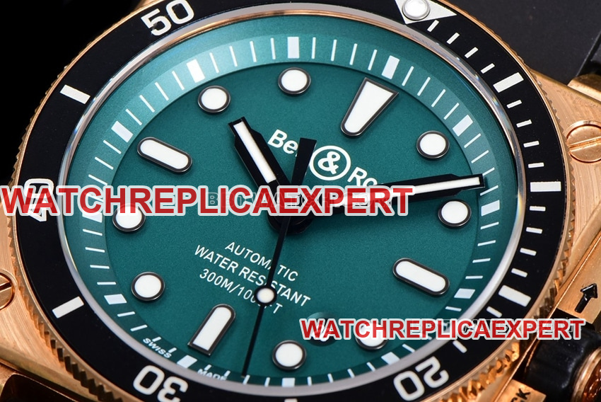 BR factory Bell & Ross super clonegreen dialbronze rubber model BR0392-D-LT-BR/SRBfront live photo