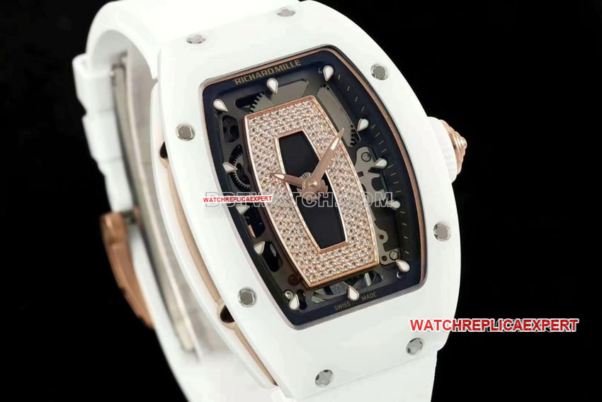 KV FactoryRichard Mille ladies top-tier 1:1high-quality Collectwhite ceramicRM 07-01front live photo