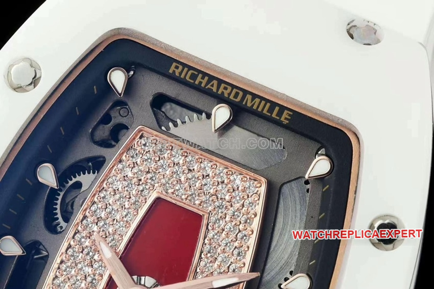 KV FactoryRichard Mille ladies top-tier 1:1super clone red plate white ceramicRM 07-01front live photo