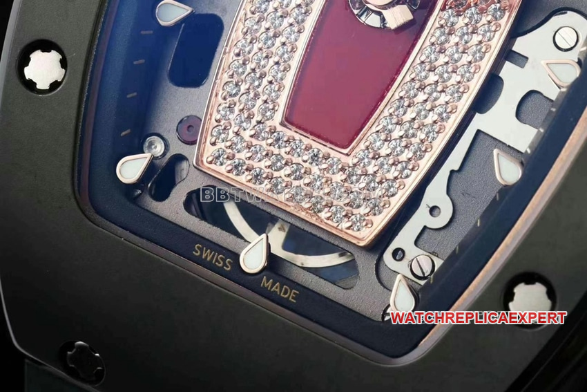 KV FactoryRichard Mille ladies 1:1super clone red plate black ceramicRM 07-01front live photo
