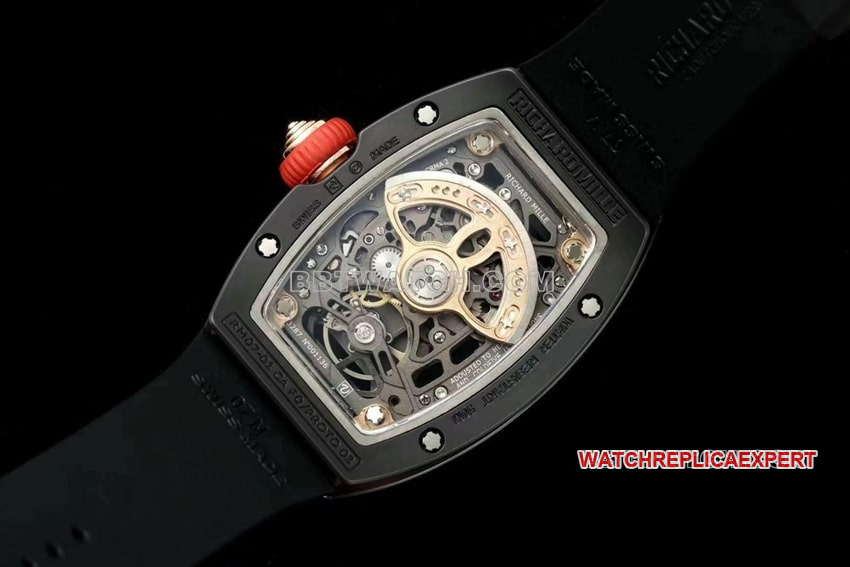 KV FactoryRichard Mille ladies 1:1super clone red plate black ceramicRM 07-01caseback live photo