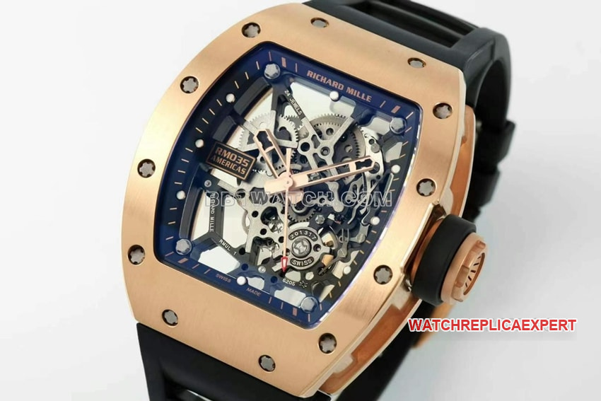 Richard Mille men's Original Factory super clone hollow plate RM 035front live photo