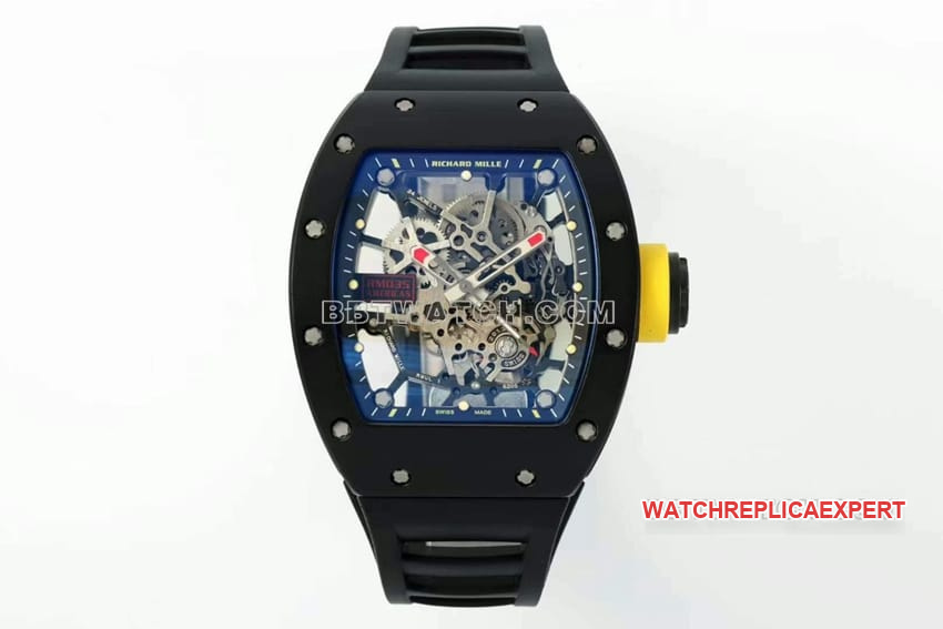 Richard Mille Men’s Super A Super Clone RM 035 Skeleton Disc Mechanical Watch Richard Mille