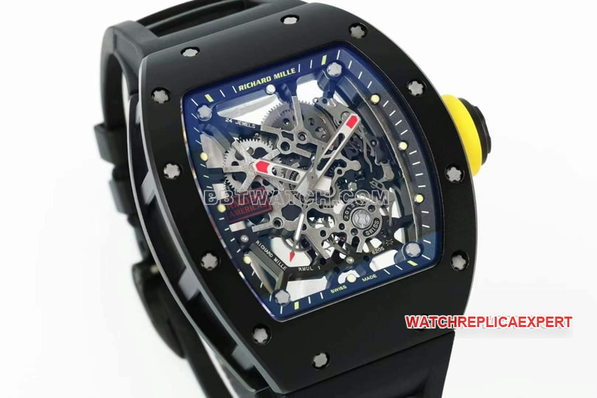 Richard Mille men's super clone hollow plate RM 035front live photo