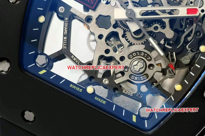 Richard Mille men's super clone hollow plate RM 035front live photo