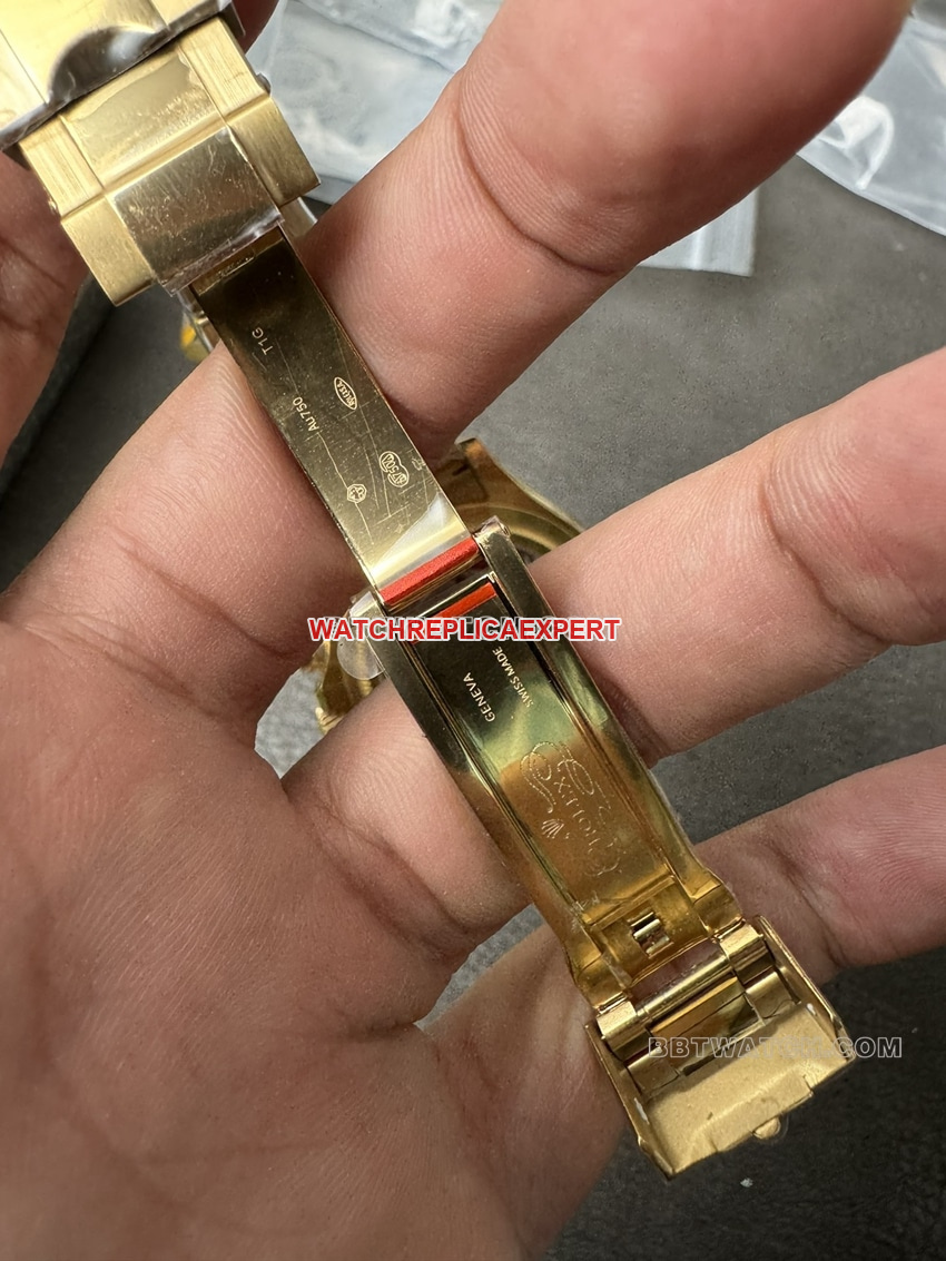 QF factory Rolex Daytona top Original Factory imitation black plate gold steel strap models strap real picture