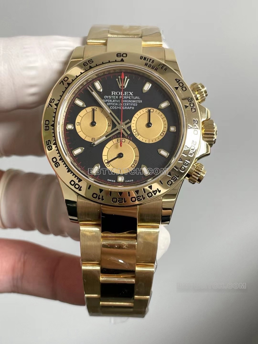 RolexDaytonatop-tierblack Collectdialyellow goldlittle monster116508front live photo