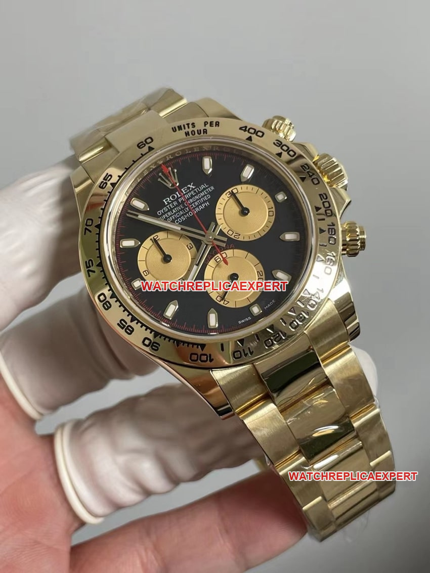 RolexDaytonatop-tierblack Collectdialyellow goldlittle monster116508front live photo