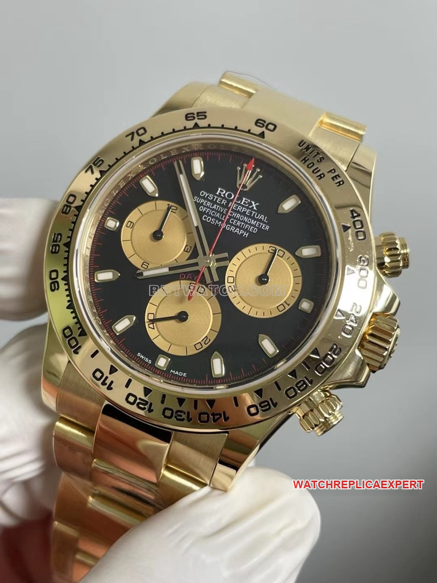 RolexDaytonatop-tierblack Collectdialyellow goldlittle monster116508front live photo