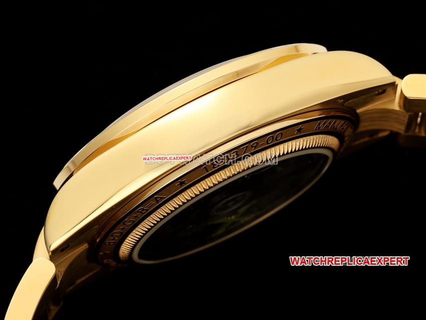 RolexDaytona1:1super clonewhite dial4130yellow goldsteel bracelet side live photo