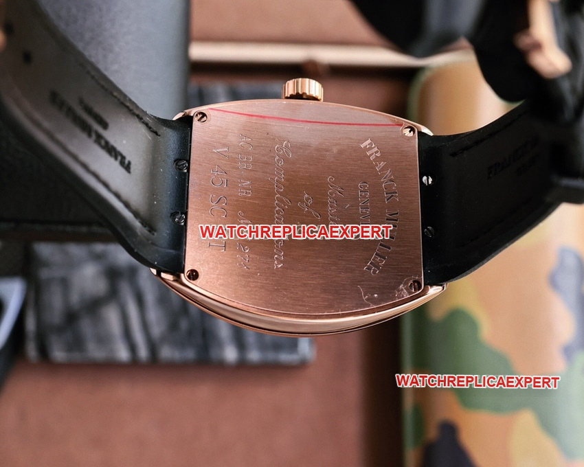 ABF factory Franck Muller super clone graffiti pattern disk rose gold rubber caseback live photo