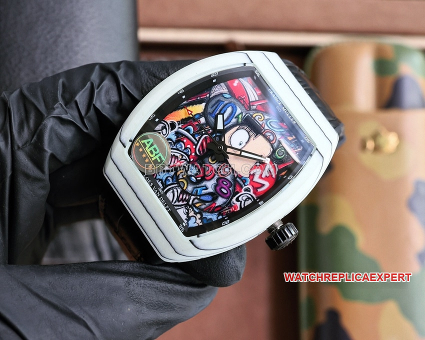 ABF factory Franck Muller Original Factory top-tier Collectgraffiti pattern plate rubber model front live photo